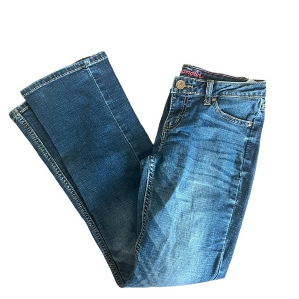 Wrangler Boot Cut Jeans women's size 3/4 x 32 no distressing or holes, mid rise